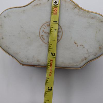 Vintage LIMOGES Cobalt Blue Porcelain Trinket Box