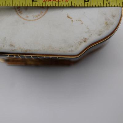 Vintage LIMOGES Cobalt Blue Porcelain Trinket Box