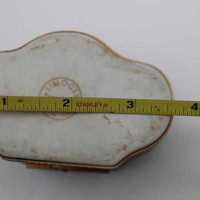 Vintage LIMOGES Cobalt Blue Porcelain Trinket Box