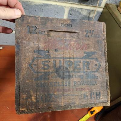 Western Shot Shell Wooden Box Crate 12ga Super