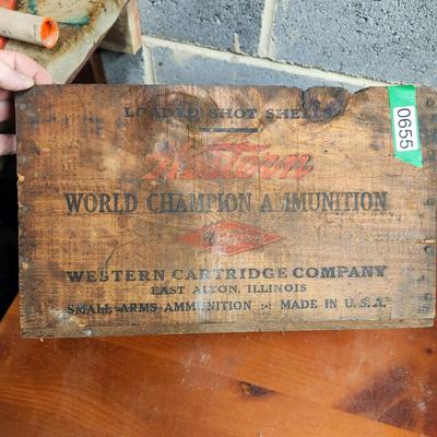 Western Shot Shell Wooden Box Crate 12ga Super