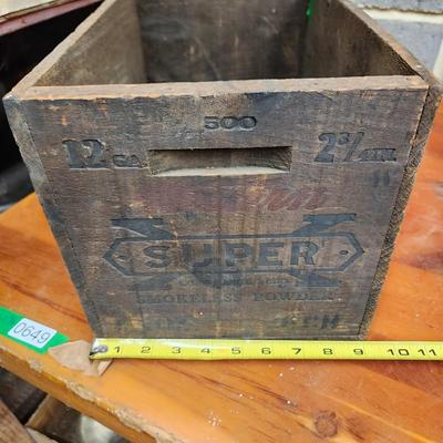 Western Shot Shell Wooden Box Crate 12ga Super