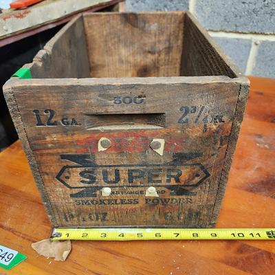 Western Shot Shell Wooden Box Crate 12ga Super