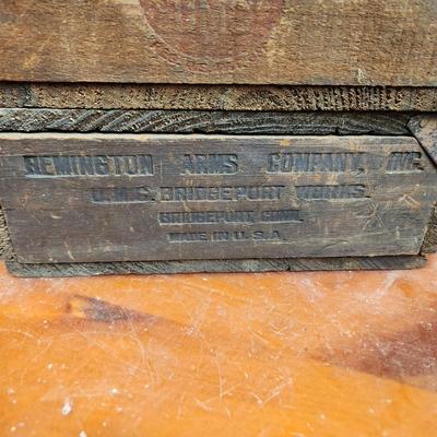 2 Remington Arms Co. Red Top Air Rifle Shot Wooden Ammo Crate Boxes