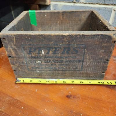 Wooden Ammo Crate Box Peters Cartridge Division Kings Mills Ohio