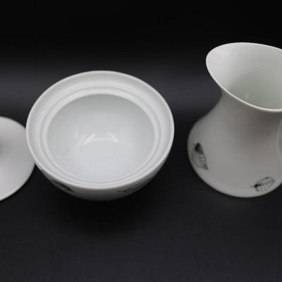 España Rosa Pattern Porcelain by Bidasoa Spain - Tea Service