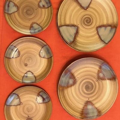Lot of 11 Spango Splash Stoneware Plates