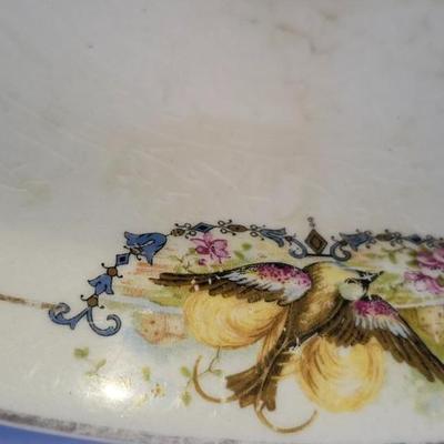Three VINTAGE GLASBAKE MILK GLASS GREEN FLORAL PATTERN CASSEROLE DISH
