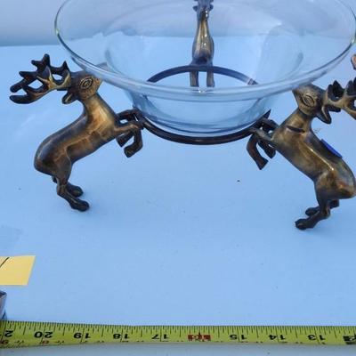 Two Carnival Glass Ruffled Candy Dish