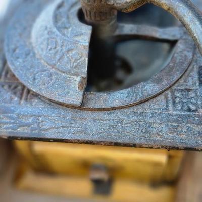 Vintage wooden Kitchen lot including coffee grinder