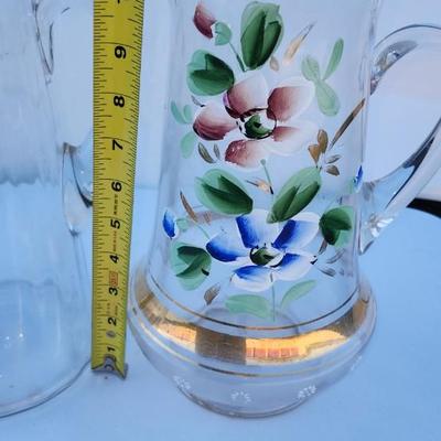 Vintage glass pitchers Lot