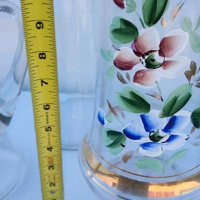 Vintage glass pitchers Lot
