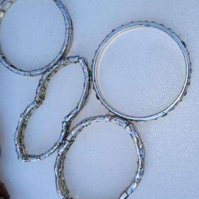 Glass and Jewlry Lot and Belts including Bubble Apple Paper-Weight