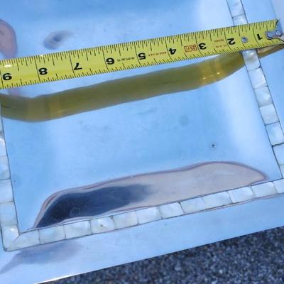 Glass and metal serving and sign lot