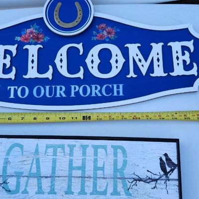 Glass and metal serving and sign lot