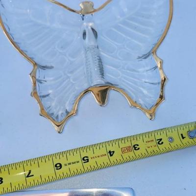 Glass and metal serving and sign lot
