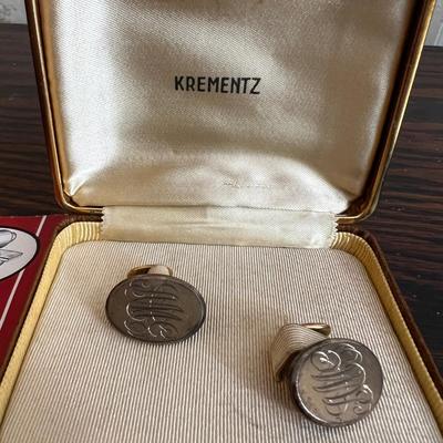 Vintage Krementz 14k Rolled Gold Cufflinks