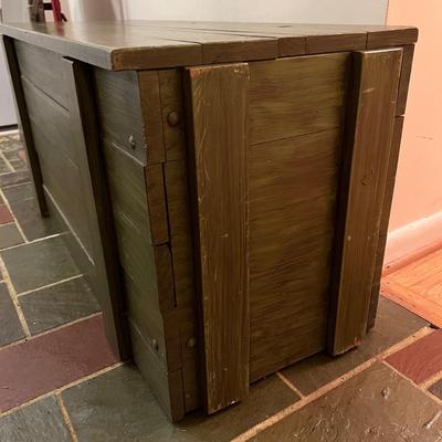 Vintage Toy Box Wood Storage Trunk