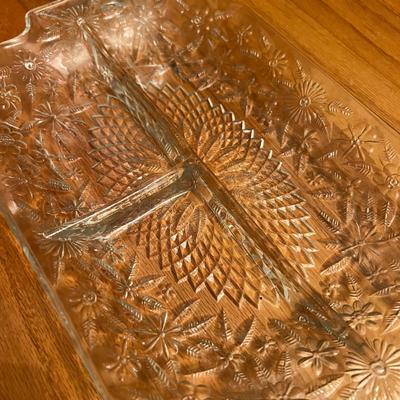 Big Lot Cut Glass Serving Ware