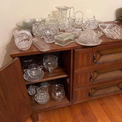 Big Lot Cut Glass Serving Ware