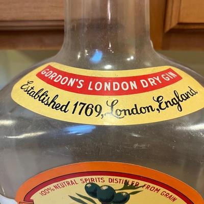 2 Vintage Bottle Banks - White Horse Glass, Gordons Plastic