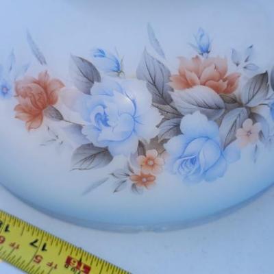 Vintage hand-painted hurricaine lamp.