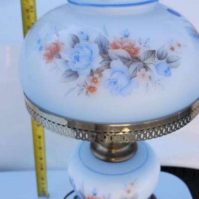 Vintage hand-painted hurricaine lamp.