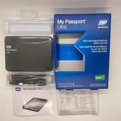 Western Digital My Passport Ultra 500 GB Portable External USB Hard Drive with Auto Backup, Black