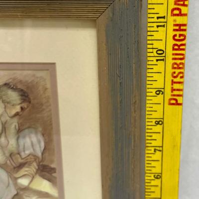 R.C. Gorman Art Print 'Corn Grinder' Signed Dated Framed Matted Navajo Art