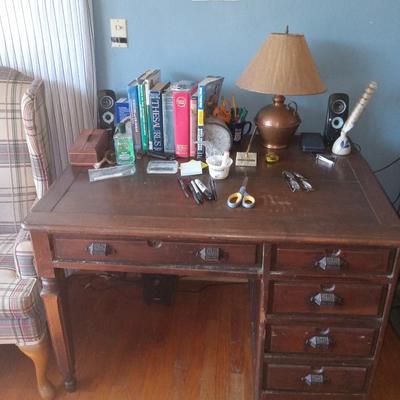 Antique slant too desk