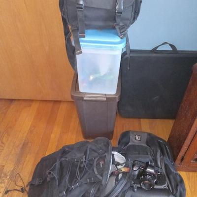 Camera bags with camera's