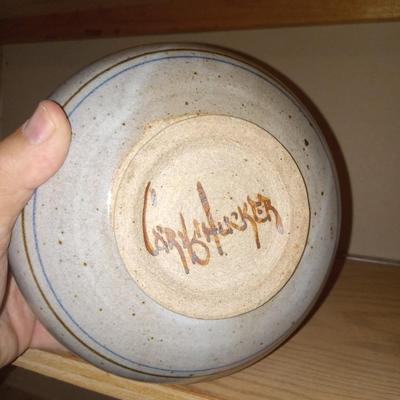 Artist signed native American pottery etc