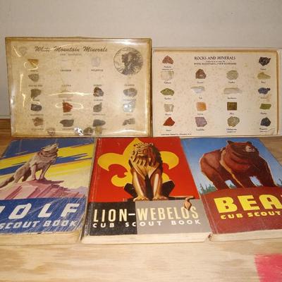 Cub scout books and minerals