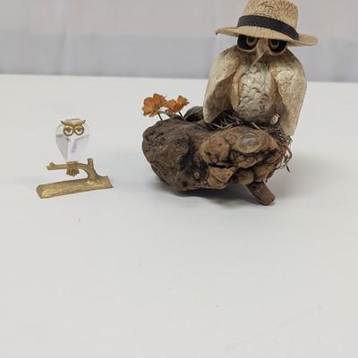 Crystal Owl & Wood Owl