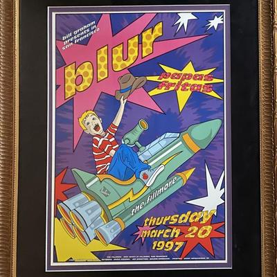 Blur 1997 Fillmore concert poster