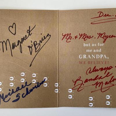 Margaret O'Brien signed holiday card 