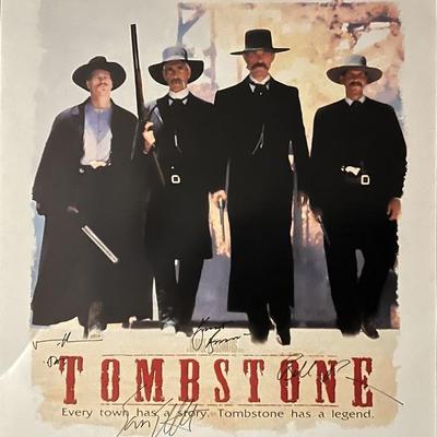 Tombstone cast signed movie poster
