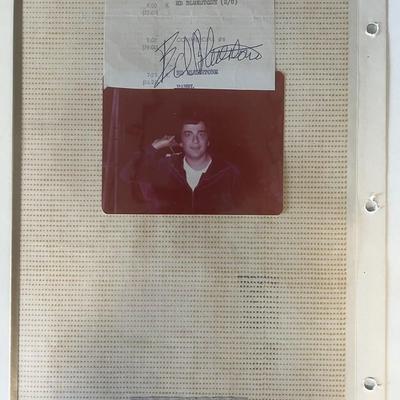 Ed Bluestone signed photo album page