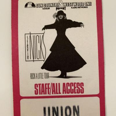Stevie Nicks Rock a Little Tour Staff/All Access Backstage Pass