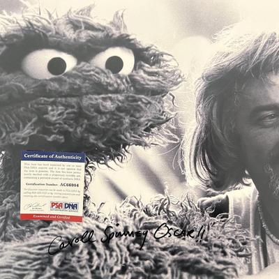 Sesame Street's Oscar the Grouch Caroll Spinney signed photo PSA