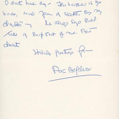 Faith Baldwin handwritten signed note 