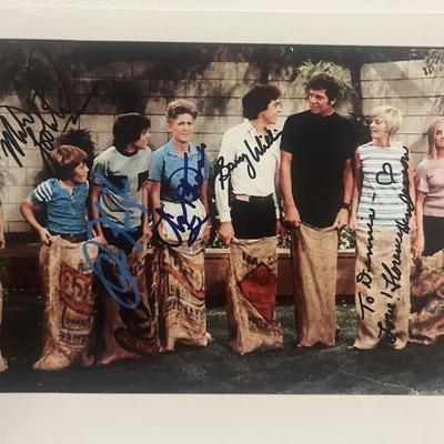 The Brady Bunch cast signed photo