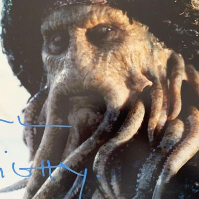 Pirates of the Caribbean Bill Nighy signed movie photo