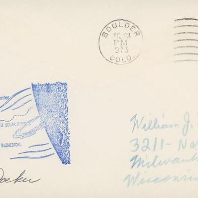NOAA Space Environment Lab Robert Doeker signed cover