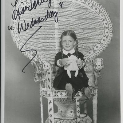 Wednesday Addams signed photo. GFA Authenticated