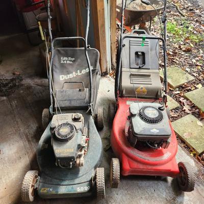 2 Gas Lawn Mowers Craftsman Eager 1 MTD HP Both has Compression Not Tested