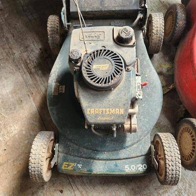2 Gas Lawn Mowers Craftsman Eager 1 MTD HP Both has Compression Not Tested