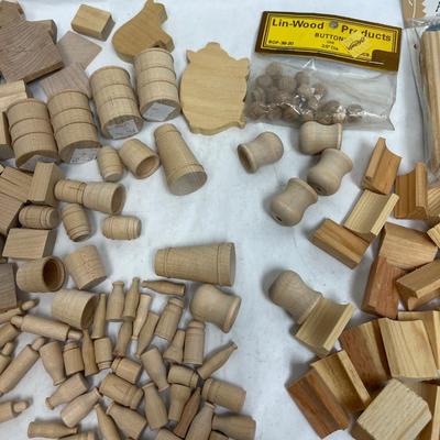 Misc. wood Craft Pieces - many are miniatures to make dollhouse items