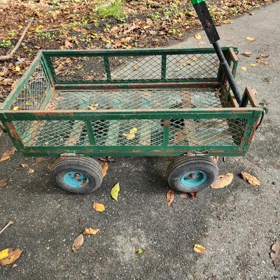 Metal Garden Yard Cart Wagon