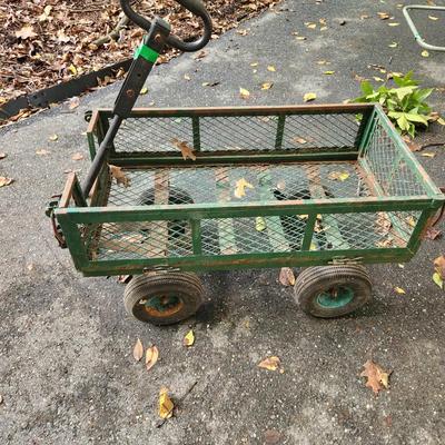 Metal Garden Yard Cart Wagon
